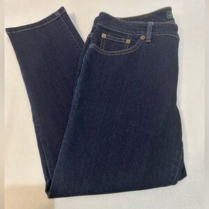 Lauren Ralph Lauren Dark Rinse Straight Leg Jeans